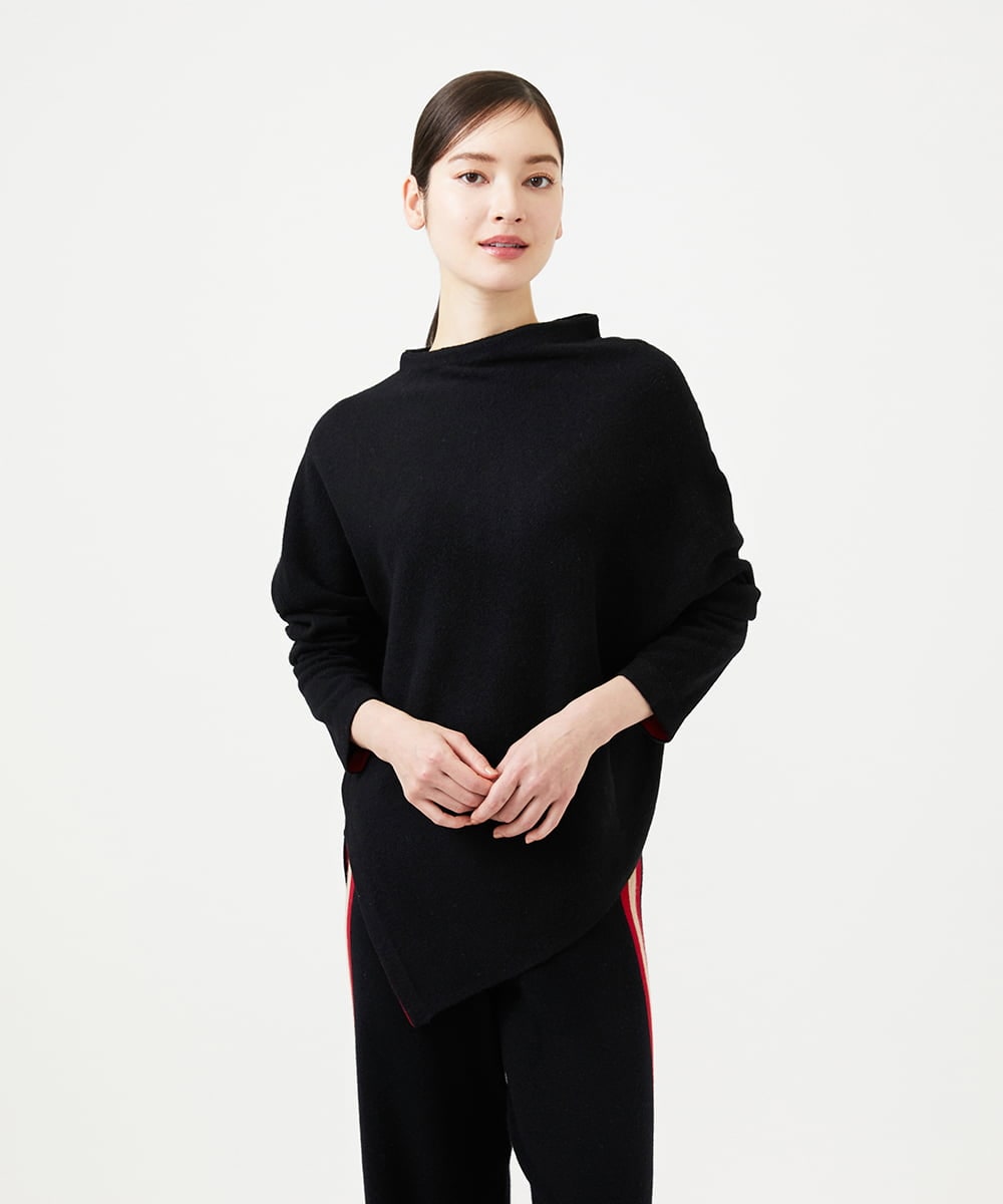 GBFCD01330 Sybilla(シビラ) アシンメトリーハイネックニット ブラック