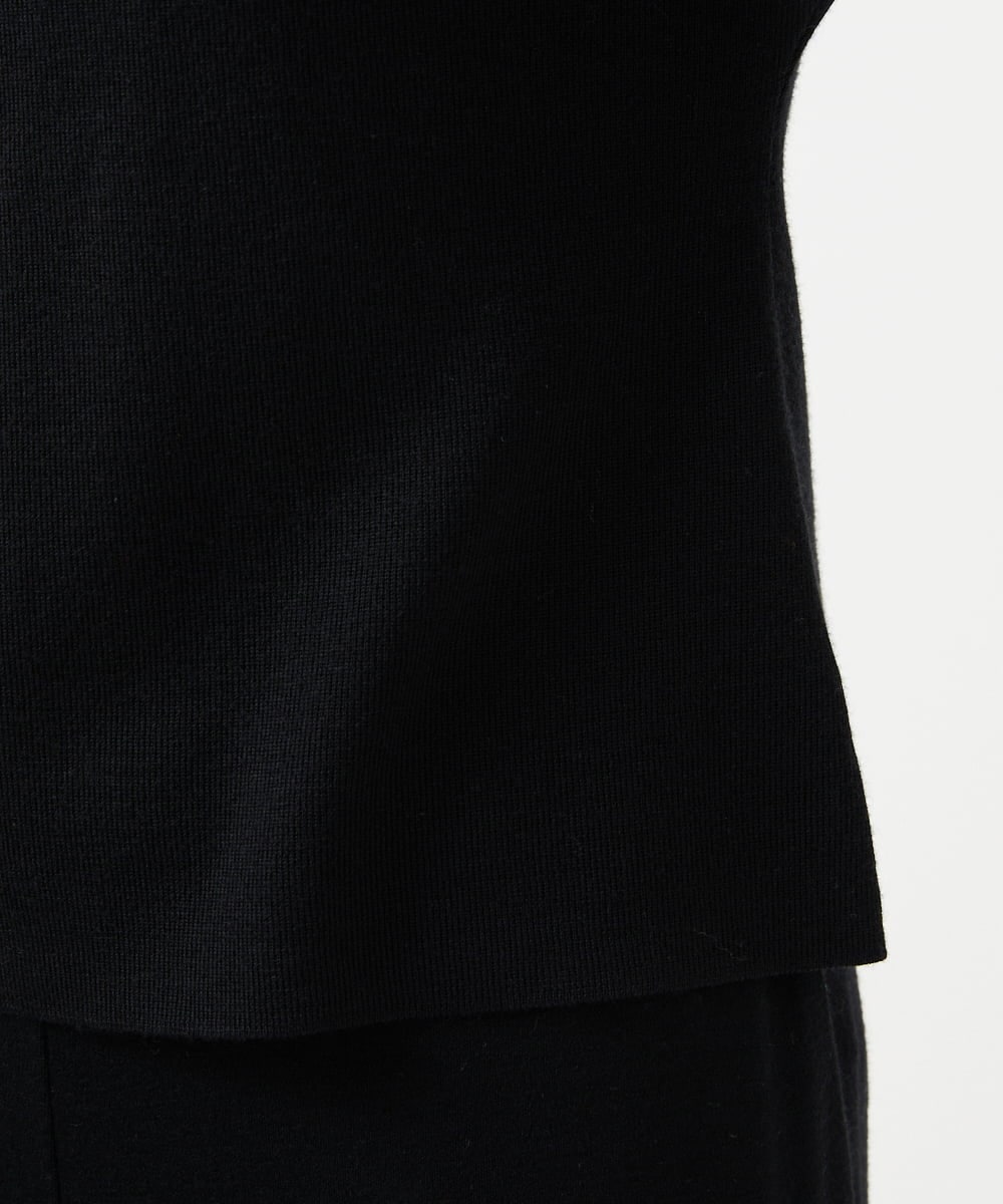 GBFCD02400 Sybilla(シビラ) バイカラーコード刺繍ニット ブラック