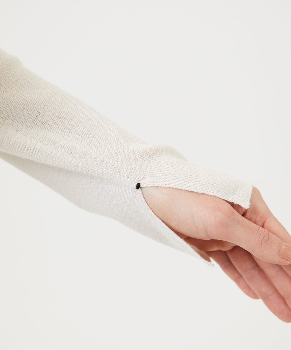 GBFCD50330 Sybilla(シビラ) ステッチデザインハイネックニット アイボリー