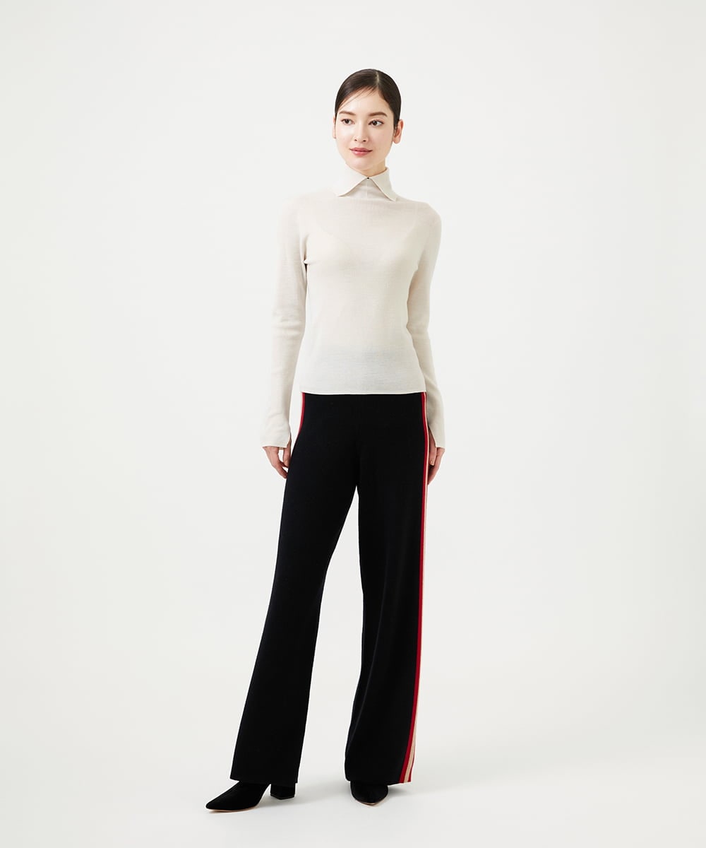 GBFCD50330 Sybilla(シビラ) ステッチデザインハイネックニット アイボリー