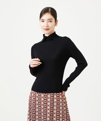 GBFCD50330 Sybilla ステッチデザインハイネックニット