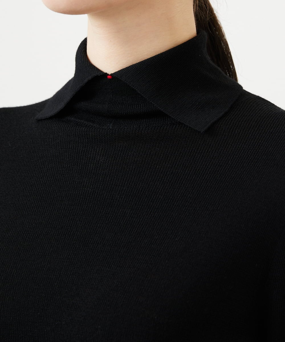 GBFCD50330 Sybilla(シビラ) ステッチデザインハイネックニット ブラック