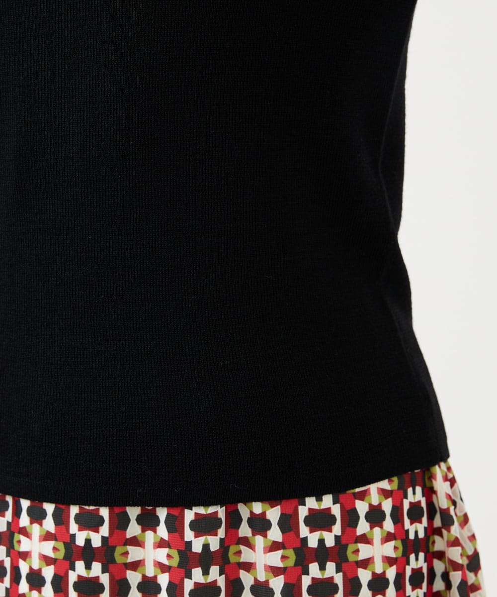 GBFCD50330 Sybilla(シビラ) ステッチデザインハイネックニット ブラック