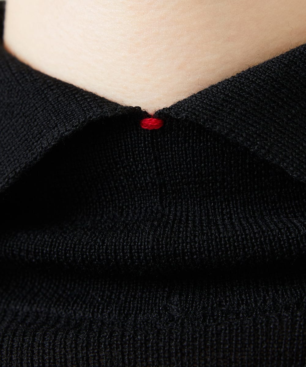 GBFCD50330 Sybilla(シビラ) ステッチデザインハイネックニット ブラック