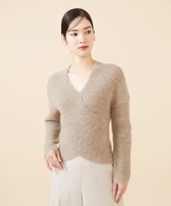 GBFCV02330 Sybilla(シビラ) 【Pure】アルパカカシュクールデザインプルオーバー サンドベージュ