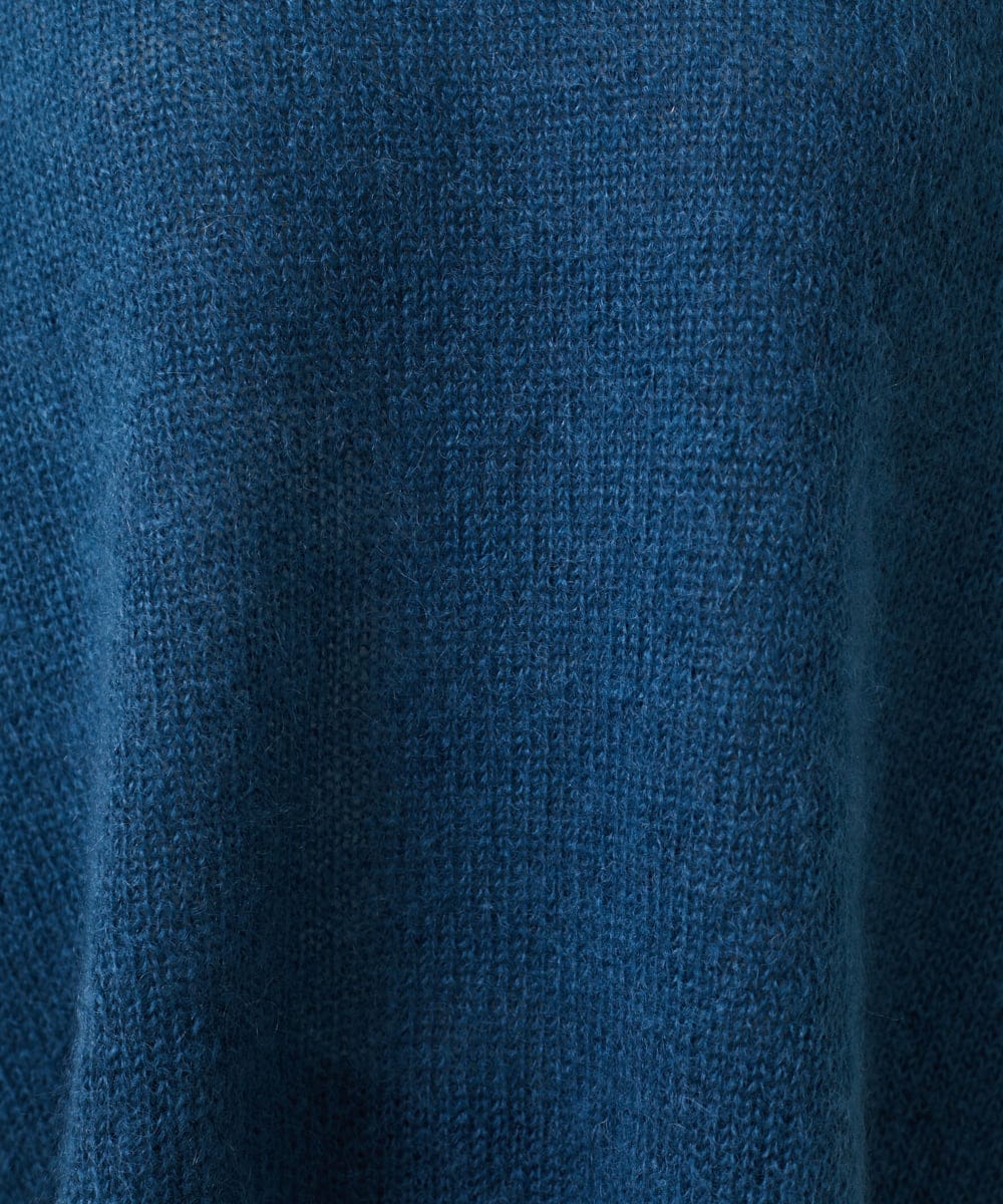 GBFCW50450 Sybilla(シビラ) 【blue&black】ハンカチヘムモヘヤプルオーバー ネイビーブルー