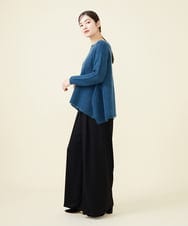 GBFCW50450 Sybilla(シビラ) 【blue&black】ハンカチヘムモヘヤプルオーバー ネイビーブルー