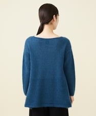 GBFCW50450 Sybilla(シビラ) 【blue&black】ハンカチヘムモヘヤプルオーバー ネイビーブルー