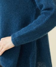 GBFCW50450 Sybilla(シビラ) 【blue&black】ハンカチヘムモヘヤプルオーバー ネイビーブルー