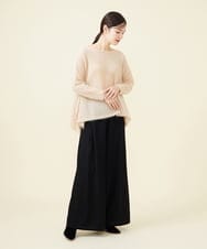 GBFCW50450 Sybilla(シビラ) 【blue&black】ハンカチヘムモヘヤプルオーバー ベージュ