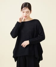 GBFCW50450 Sybilla(シビラ) 【blue&black】ハンカチヘムモヘヤプルオーバー ブラック
