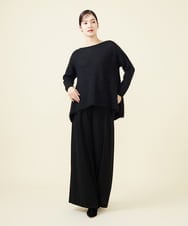 GBFCW50450 Sybilla(シビラ) 【blue&black】ハンカチヘムモヘヤプルオーバー ブラック