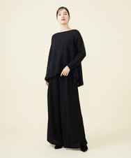 GBFCW50450 Sybilla(シビラ) 【blue&black】ハンカチヘムモヘヤプルオーバー ブラック