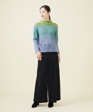 GBFCX02270 Sybilla(シビラ) グラデーションボーダープルオーバー グリーン×ブルー