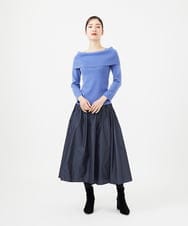 GBFEA04330 Sybilla(シビラ) 【メディア着用】オフショルダープルオーバー ブルー