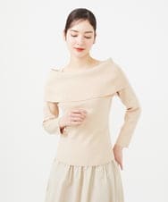 GBFEA04330 Sybilla(シビラ) 【メディア着用】オフショルダープルオーバー ベージュ