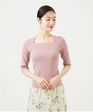 GBFED01270 Sybilla(シビラ) スクエアネックニット ピンク