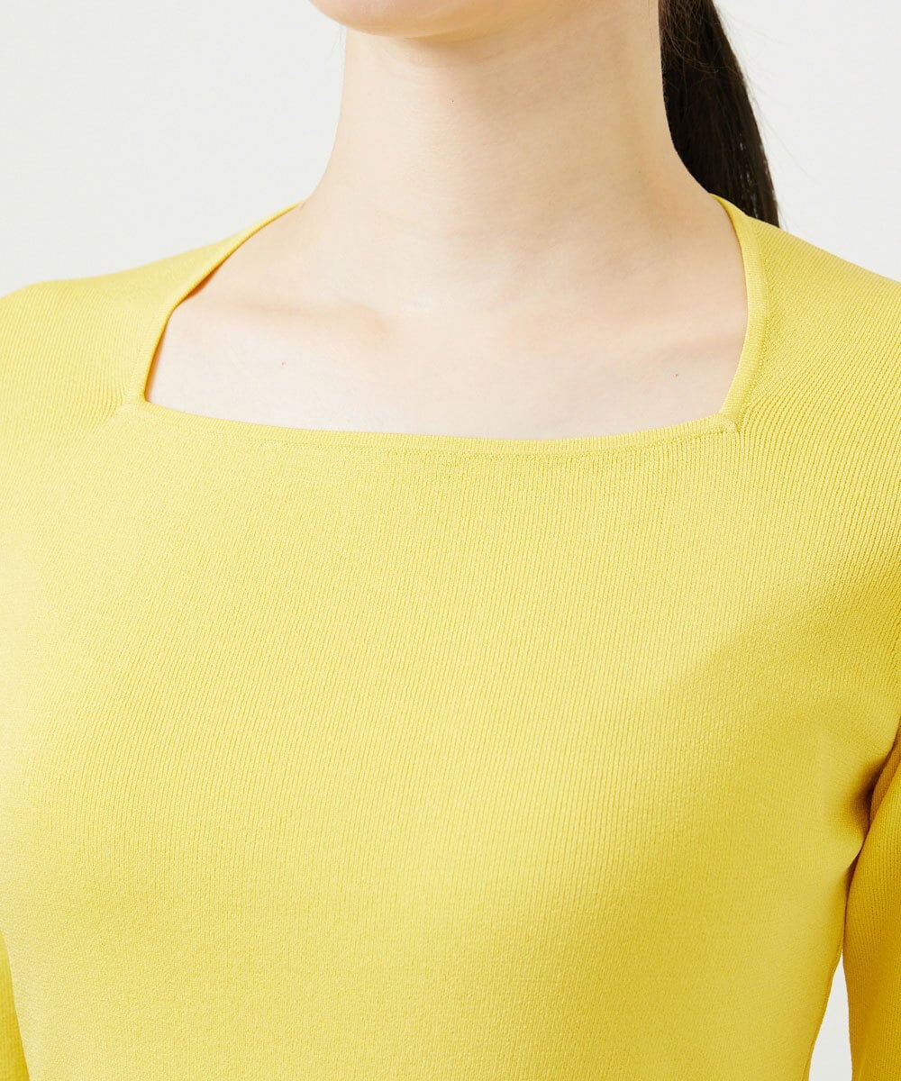 GBFED01270 Sybilla(シビラ) スクエアネックニット イエロー
