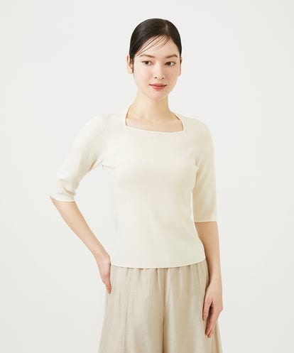 GBFED01270  スクエアネックニット