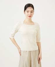 GBFED01270 Sybilla(シビラ) スクエアネックニット アイボリー