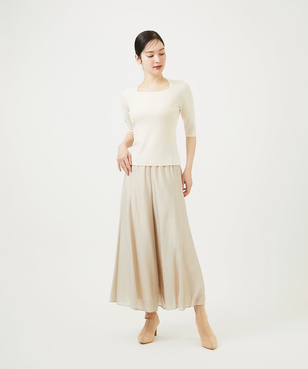 GBFED01270 Sybilla(シビラ) スクエアネックニット アイボリー