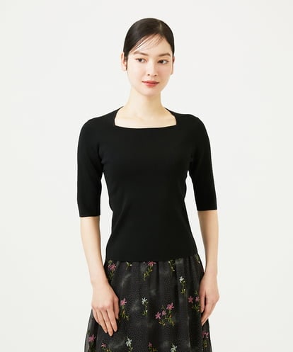 GBFED01270 Sybilla スクエアネックニット