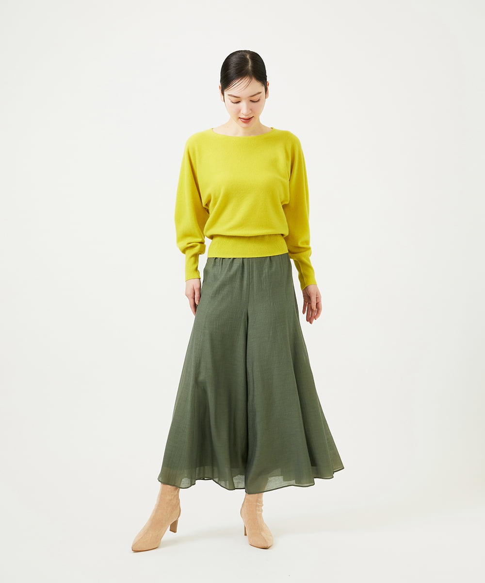 GBFED03450 Sybilla(シビラ) カシミヤドルマンスリーブニット イエロー