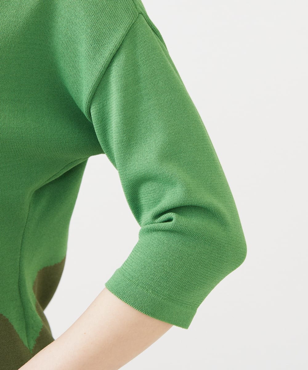 GBFEE03400 Sybilla(シビラ) カラーブロックニット グリーン系