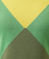 GBFEE03400 Sybilla(シビラ) カラーブロックニット グリーン系