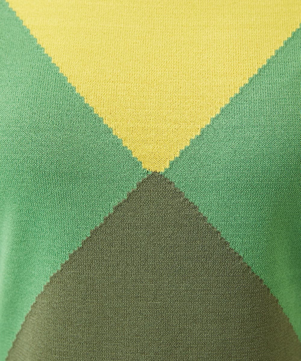 GBFEE03400 Sybilla(シビラ) カラーブロックニット グリーン系