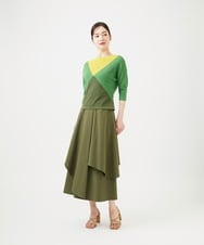 GBFEE03400 Sybilla(シビラ) カラーブロックニット グリーン系