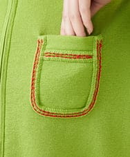 GBFEE04450 Sybilla(シビラ) 配色ステッチジップアップカーディガン グリーン