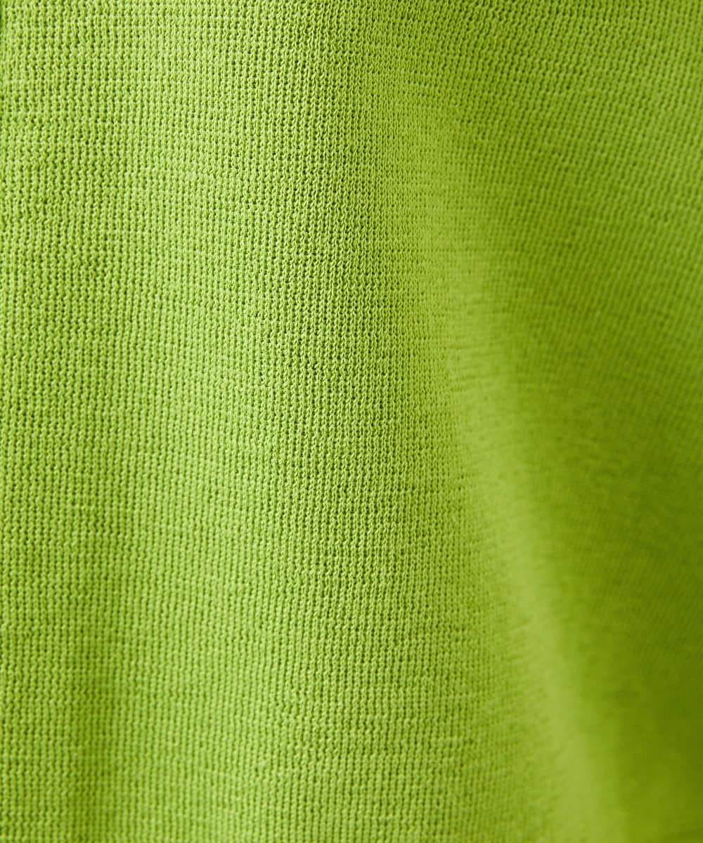 GBFEE04450 Sybilla(シビラ) 配色ステッチジップアップカーディガン グリーン