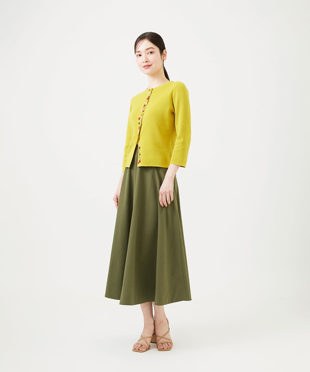 GBFEE05360 Sybilla(シビラ) カラーボタンカーディガン イエロー