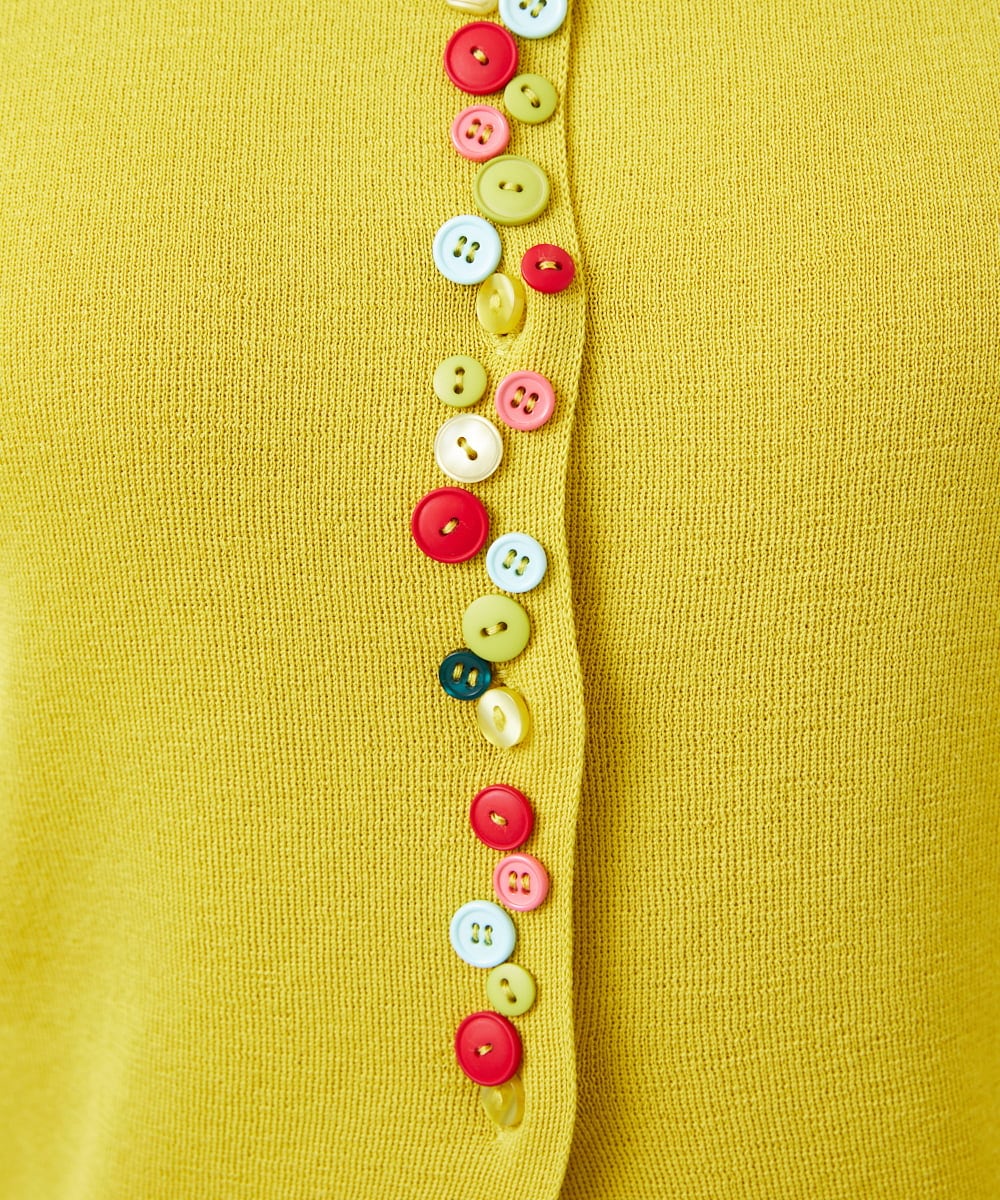 GBFEE05360 Sybilla(シビラ) カラーボタンカーディガン イエロー