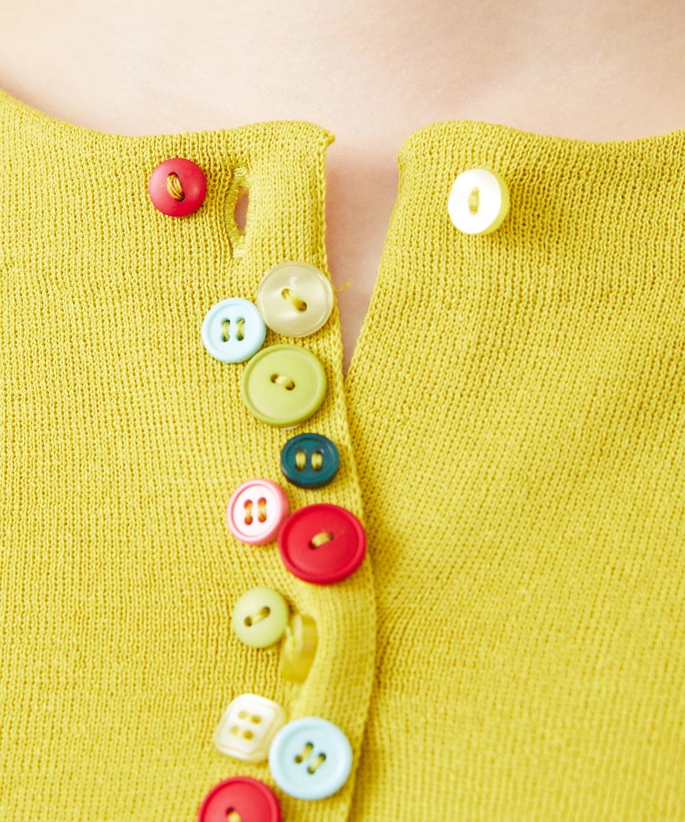 GBFEE05360 Sybilla(シビラ) カラーボタンカーディガン イエロー