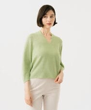GBFEE50300 Sybilla(シビラ) Vネックフォルムニット ペールグリーン