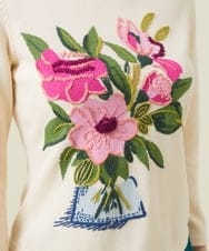GBFET05590 Sybilla(シビラ) フラワーベース刺繍プルオーバー アイボリー