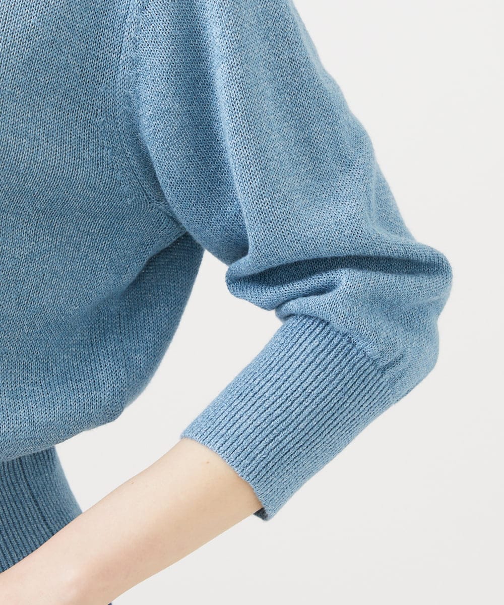 GBFGD01550 Sybilla(シビラ) ビーズフラワー刺繍ニット ブルー