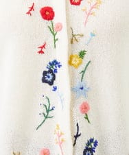 GBFGD02650 Sybilla(シビラ) ビーズフラワー刺繍カーディガン アイボリー