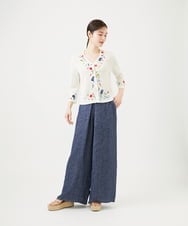 GBFGD02650 Sybilla(シビラ) ビーズフラワー刺繍カーディガン アイボリー