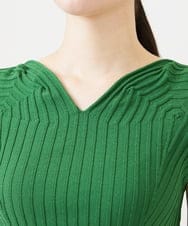 GBFGD30330 Sybilla(シビラ) ハートモチーフリブニット グリーン