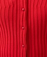 GBFGD31360 Sybilla(シビラ) ハートモチーフリブカーディガン レッド