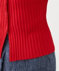 GBFGD31360 Sybilla(シビラ) ハートモチーフリブカーディガン レッド