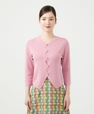 GBFGE01360 Sybilla(シビラ) ジグザグカーディガン ピンク