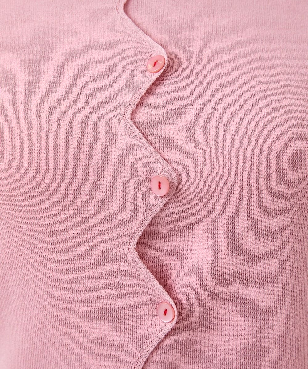 GBFGE01360 Sybilla(シビラ) ジグザグカーディガン ピンク