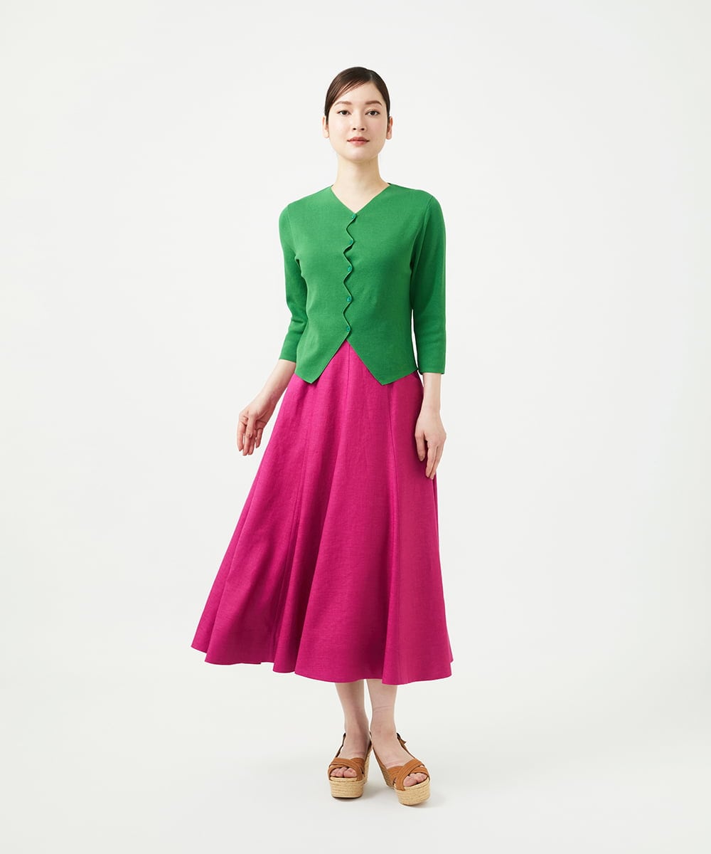 GBFGE01360 Sybilla(シビラ) ジグザグカーディガン グリーン