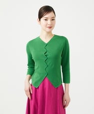 GBFGE01360 Sybilla(シビラ) ジグザグカーディガン グリーン