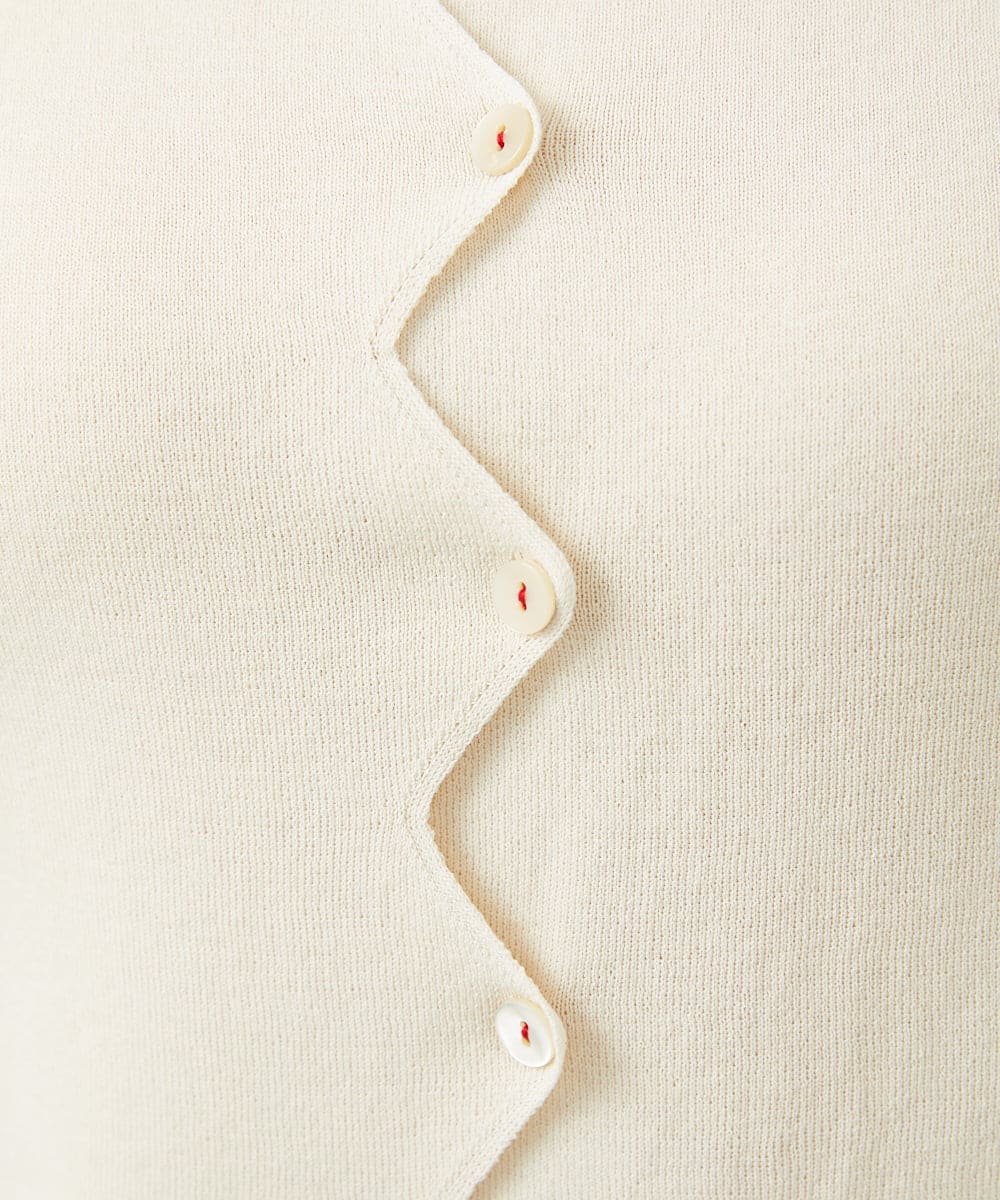 GBFGE01360 Sybilla(シビラ) ジグザグカーディガン アイボリー