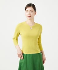 GBFGE02330 Sybilla(シビラ) ダイヤキーホールニット イエロー